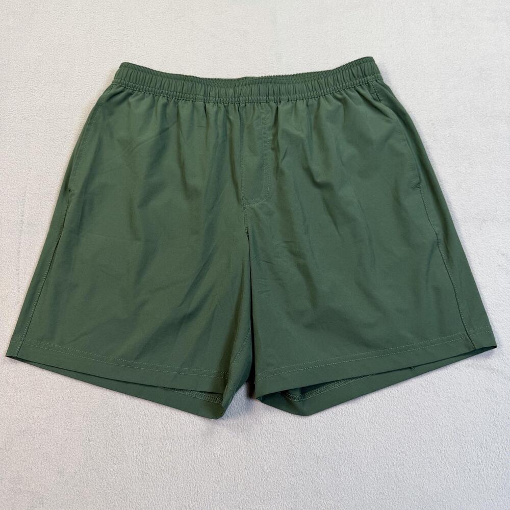 Chubbies Shorts Mens Medium Green Lined Athletic 7 Inseam Drawstring Pockets